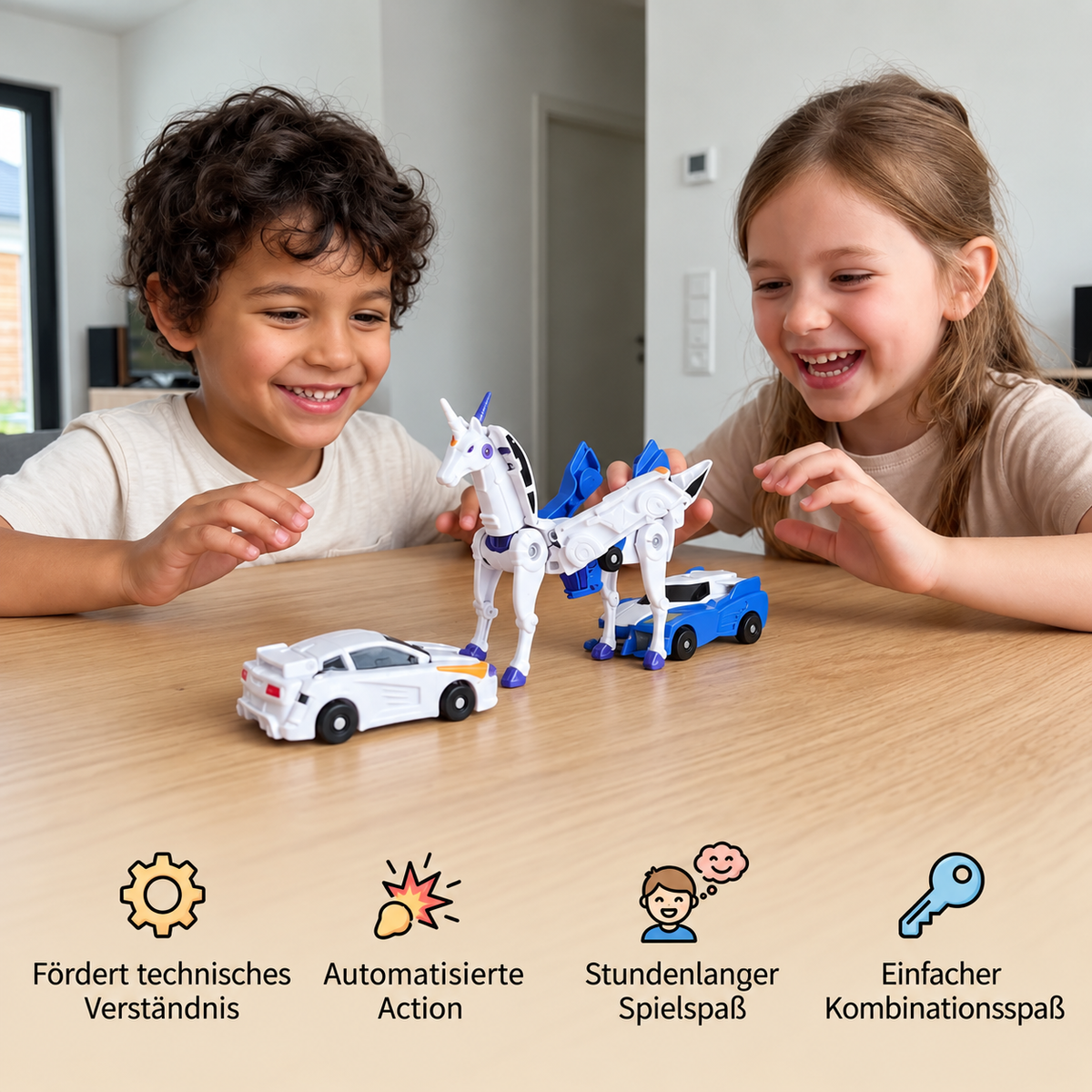 Magnetische Einhorn Verwandlungsautos