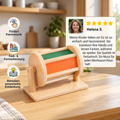 Montessori Drehbare Holzbox für Kleinkinder