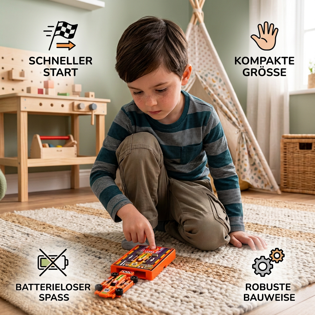 Mini-Rennwagen-Katapult im Taschenformat