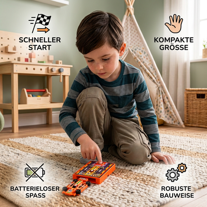 Mini-Rennwagen-Katapult im Taschenformat