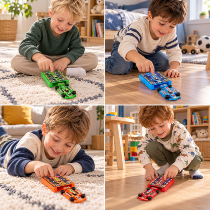 Mini-Rennwagen-Katapult im Taschenformat