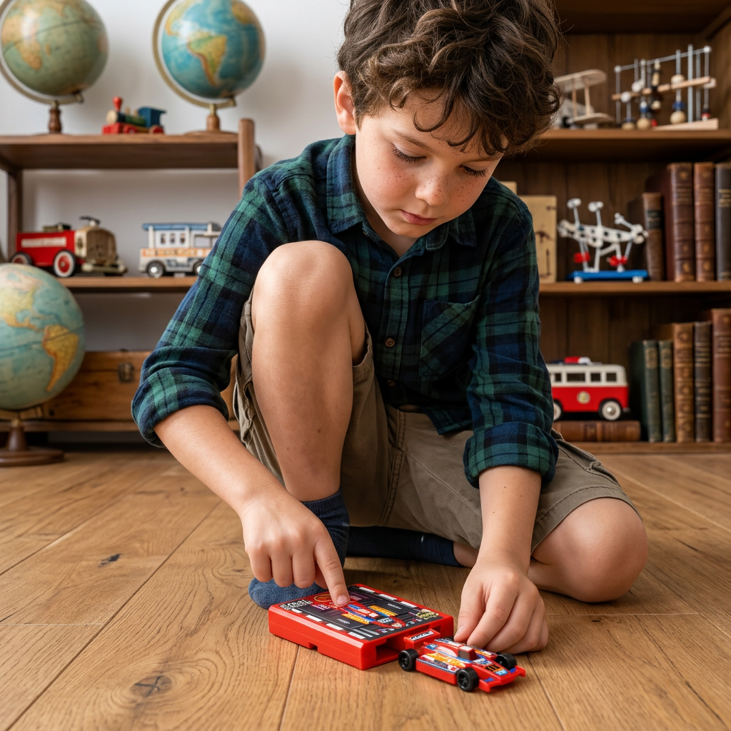 Mini-Rennwagen-Katapult im Taschenformat