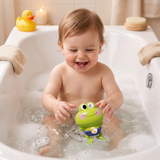 Süßes Aufziehbares Schwimmfrosch-Badespielzeug für Kinder