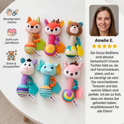 Beruhigendes Silikon-Plüschspielzeug für Babys beim Zahnen