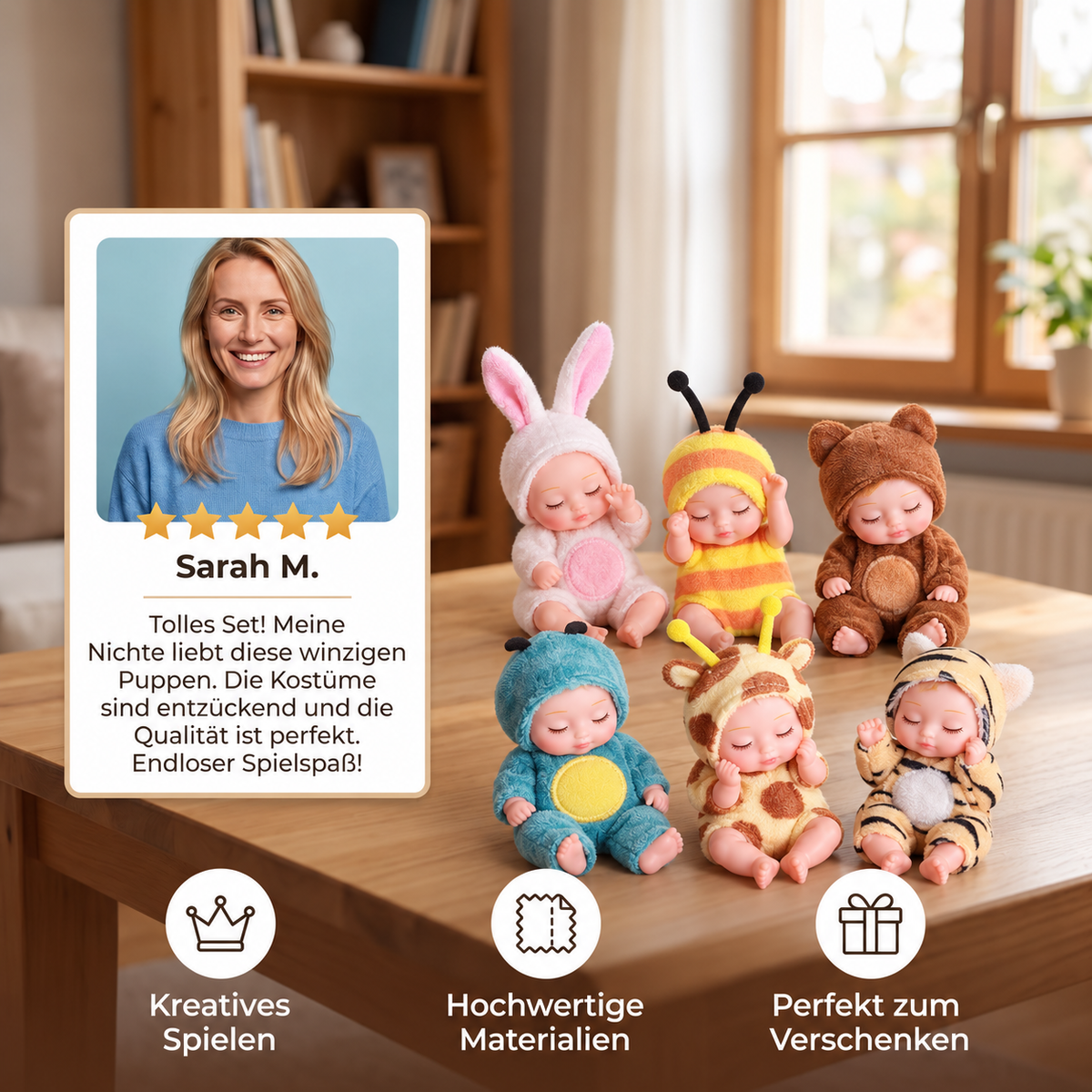Mini-Feenprinzessinnen-Puppen-Anziehset