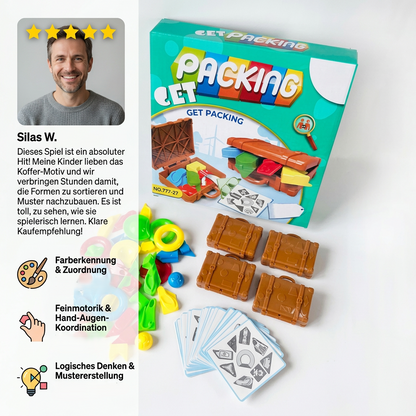 Montessori Farb- & Formensortier-Koffer – Kofferpacken-Geschicklichkeitsspiel für die Familie