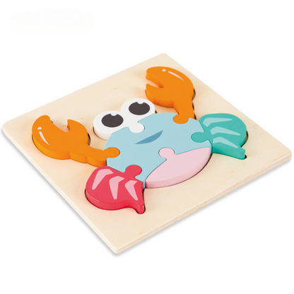 Kinderpuzzle mit Tieren und Fahrzeugen