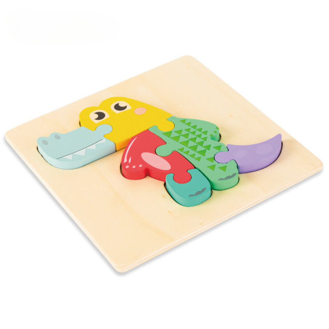 Kinderpuzzle mit Tieren und Fahrzeugen