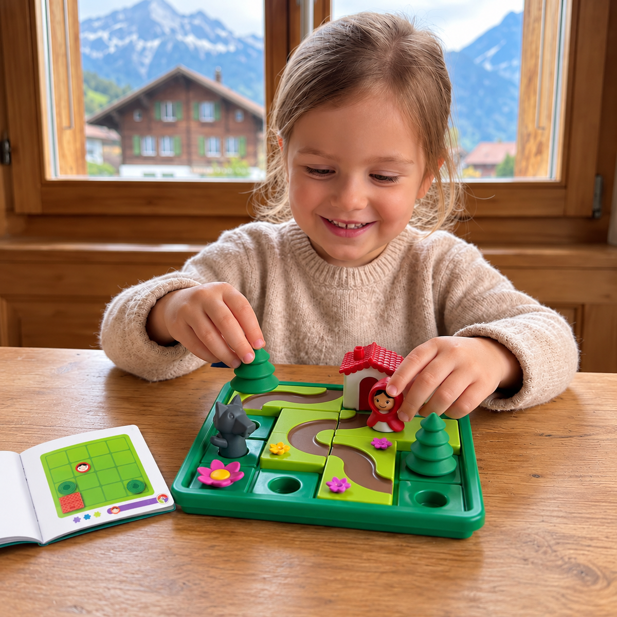 Montessori-Puzzle- und Geschicklichkeitsspiel „Rotkäppchen“