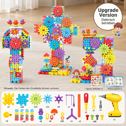 Montessori 3D-Zahnrad- und Puzzlebausteine