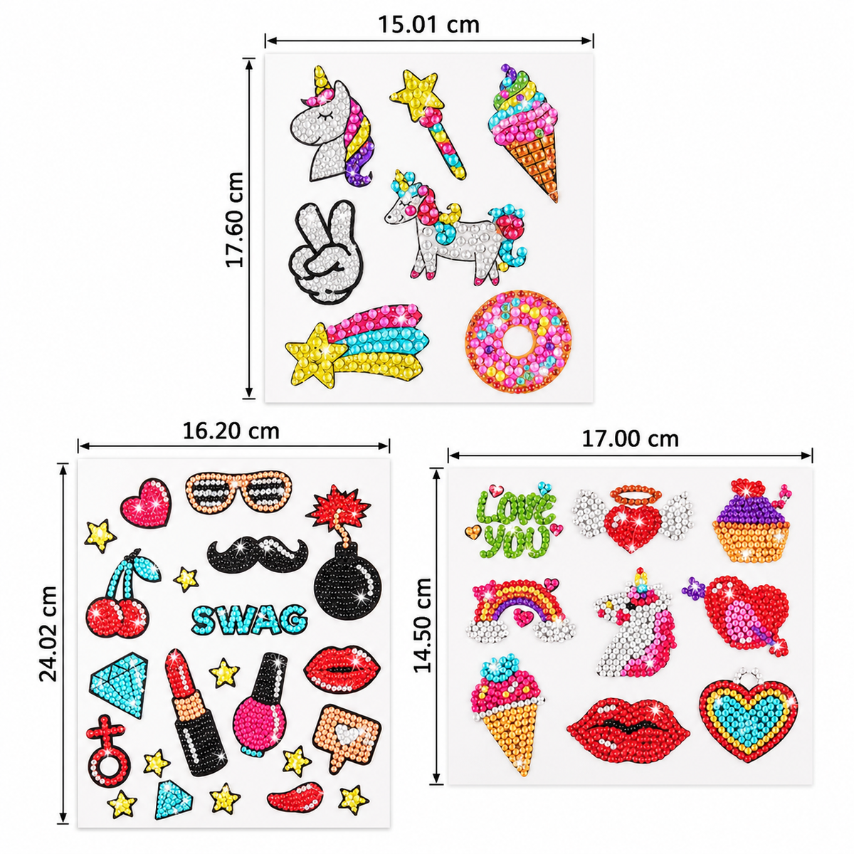 DIY-Cartoon-Diamantmalerei mit Aufklebern