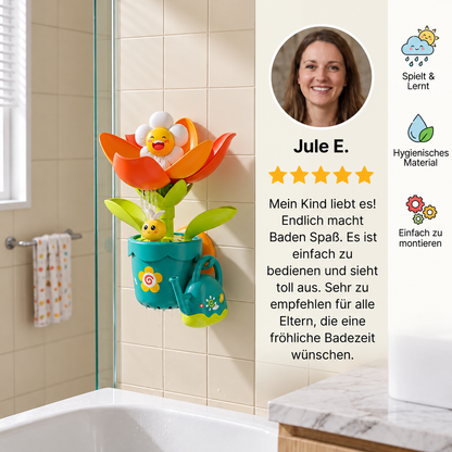 Blumen-Badespaß mit Gießkanne!