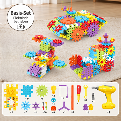 Montessori 3D-Zahnrad- und Puzzlebausteine