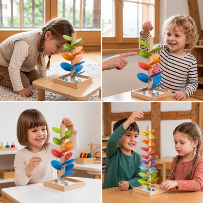 Montessori-Regenbogen-Murmelturm