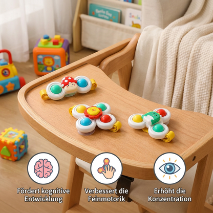 Niedliches Saugnapf-Spielzeug für Babys im 3er-Set