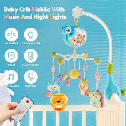 Musikalisches Babybett-Mobile mit Rasselspielzeug