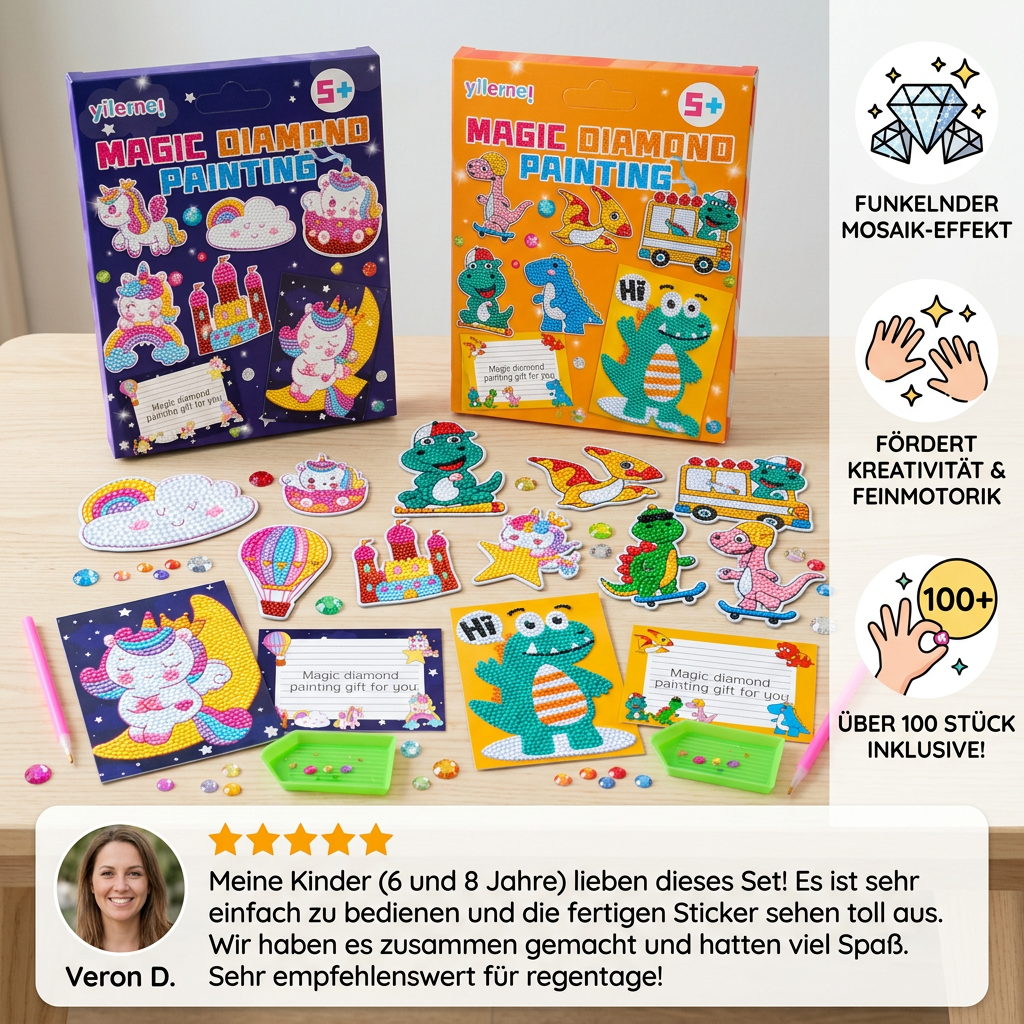 Glitzerndes Diamant-Mosaik-Set – Kreativer Bastelspaß