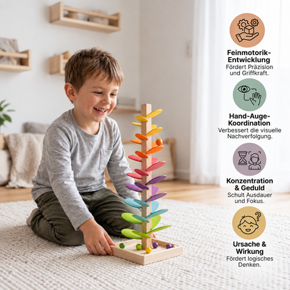 Montessori-Regenbogen-Murmelturm