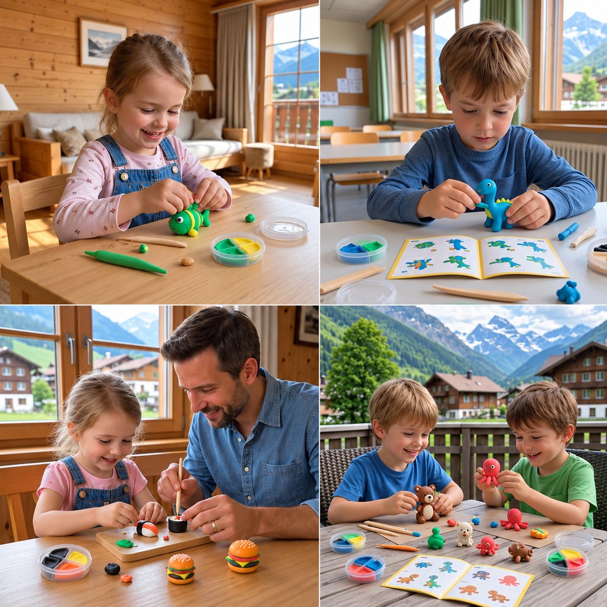 DIY-Lufttrocknendes Ton-Bastelset für Kinderå