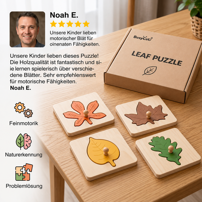 Montessori-Blätter-Puzzle aus Holz