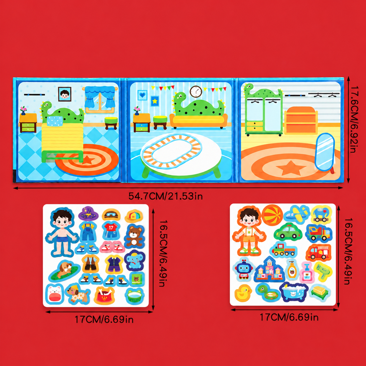 Montessori Magnet-Quiet-Book – Kreatives Ankleide- & Szenenspiel