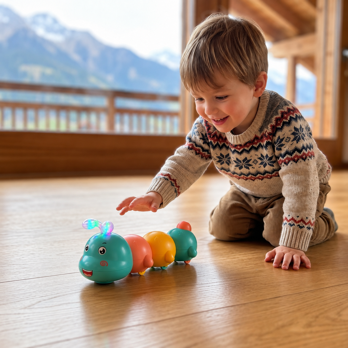 Teilbare magnetische Raupe – Krabbelspielzeug für Kinder