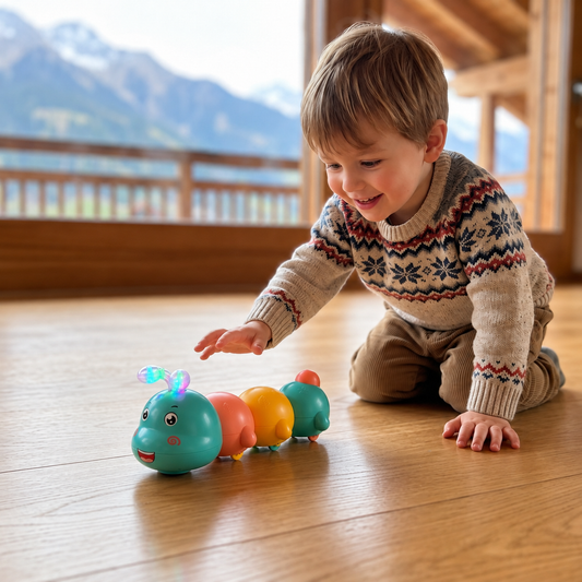 Teilbare magnetische Raupe – Krabbelspielzeug für Kinder