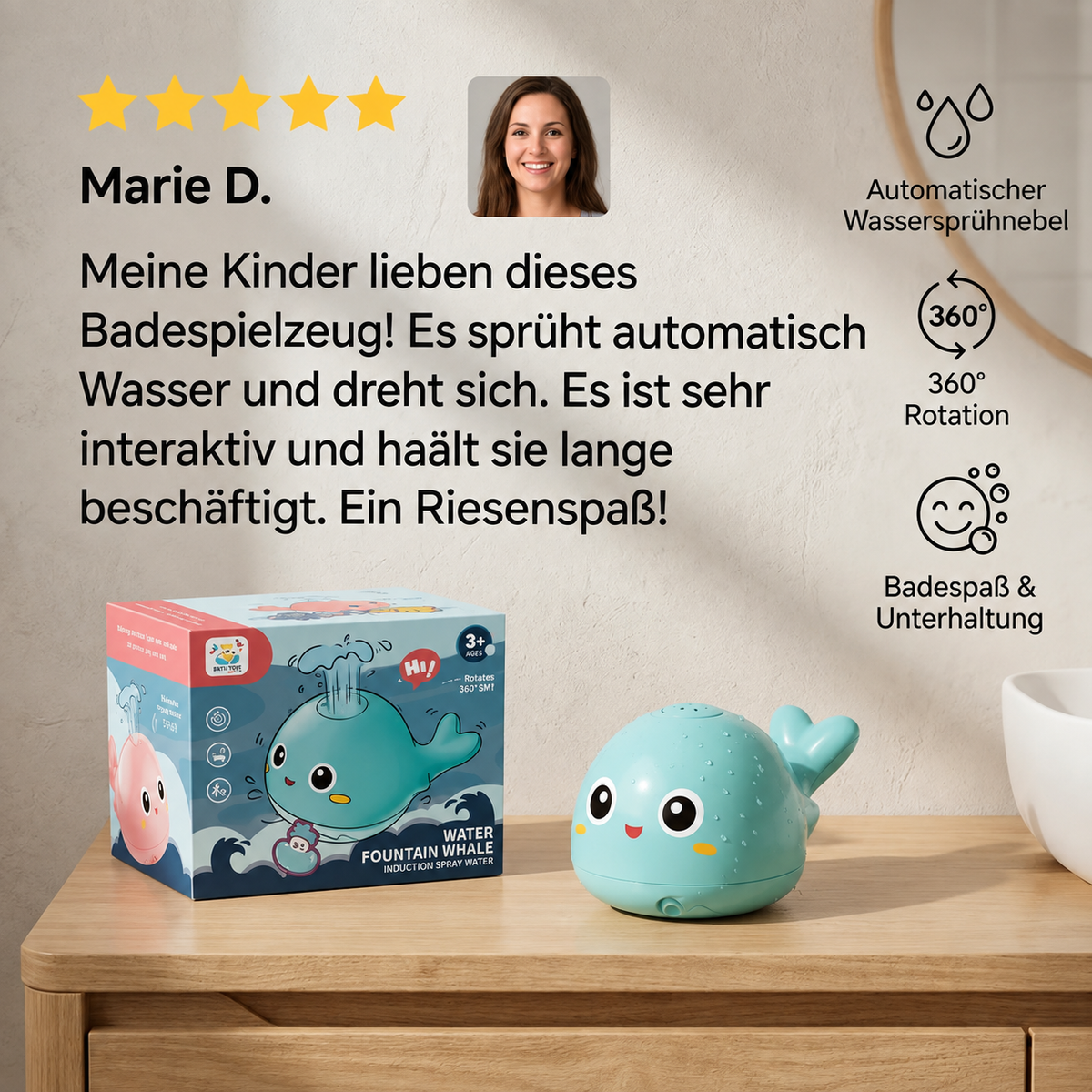 Wasserfontänen-Badespielzeug