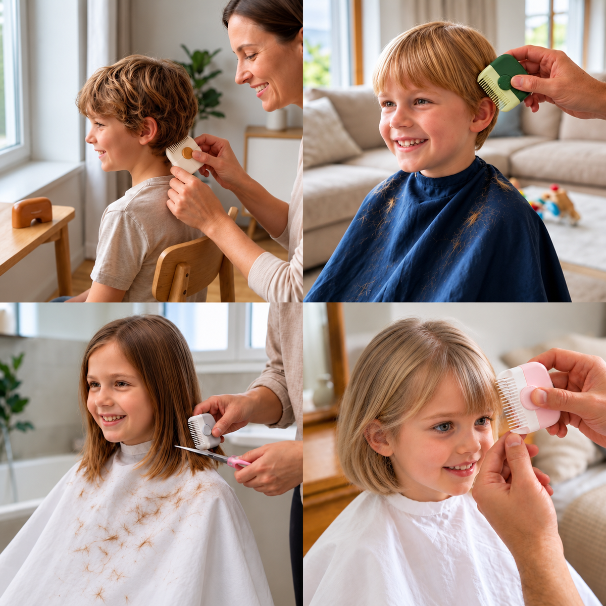 Kinderfreundlicher und sanfter Haarschneidekamm