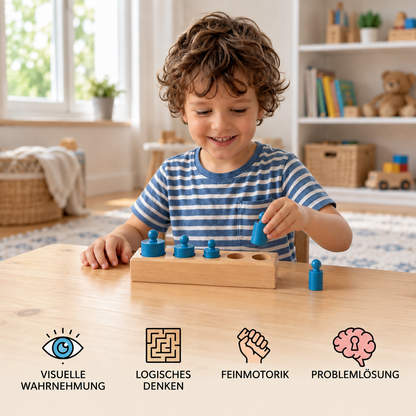 Montessori-Holzzylinder-Puzzle