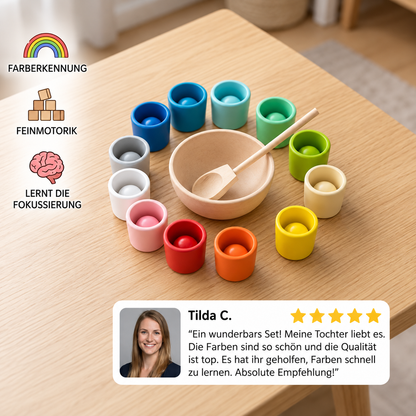 Montessori Holz-Sortierset zur Farbenerkennung