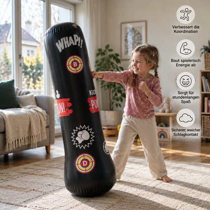 Aufblasbarer Boxsack für Kinder mit Wasserbasis