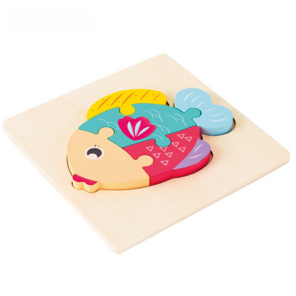 Kinderpuzzle mit Tieren und Fahrzeugen