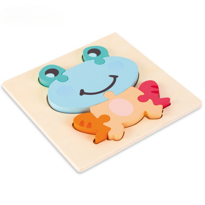 Kinderpuzzle mit Tieren und Fahrzeugen