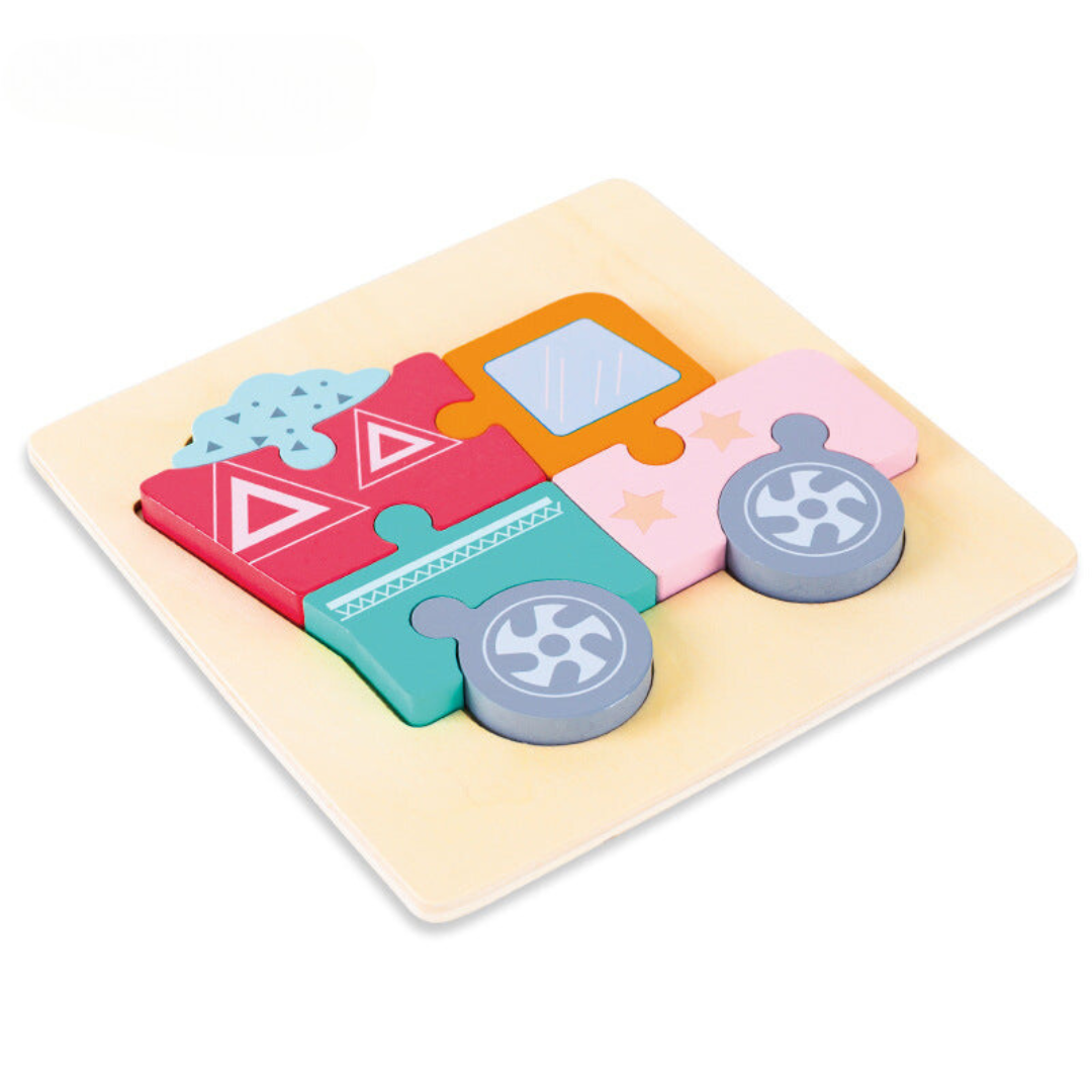Kinderpuzzle mit Tieren und Fahrzeugen