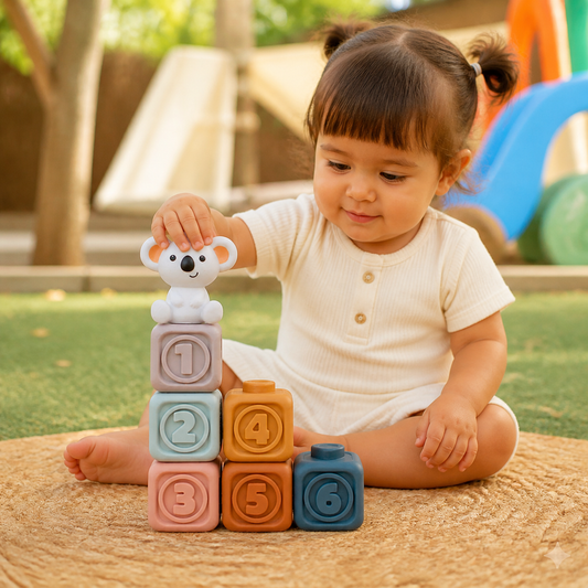 Sensorische Stapelbausteine für Babys
