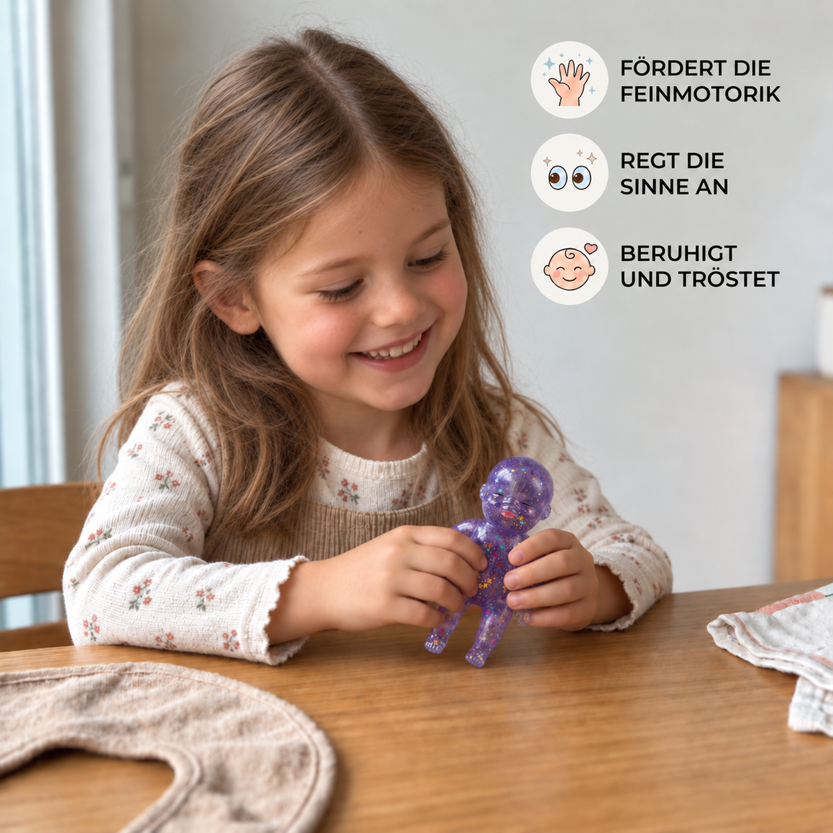 Beruhigendes Anti-Stress-Quetschspielzeug für Babys