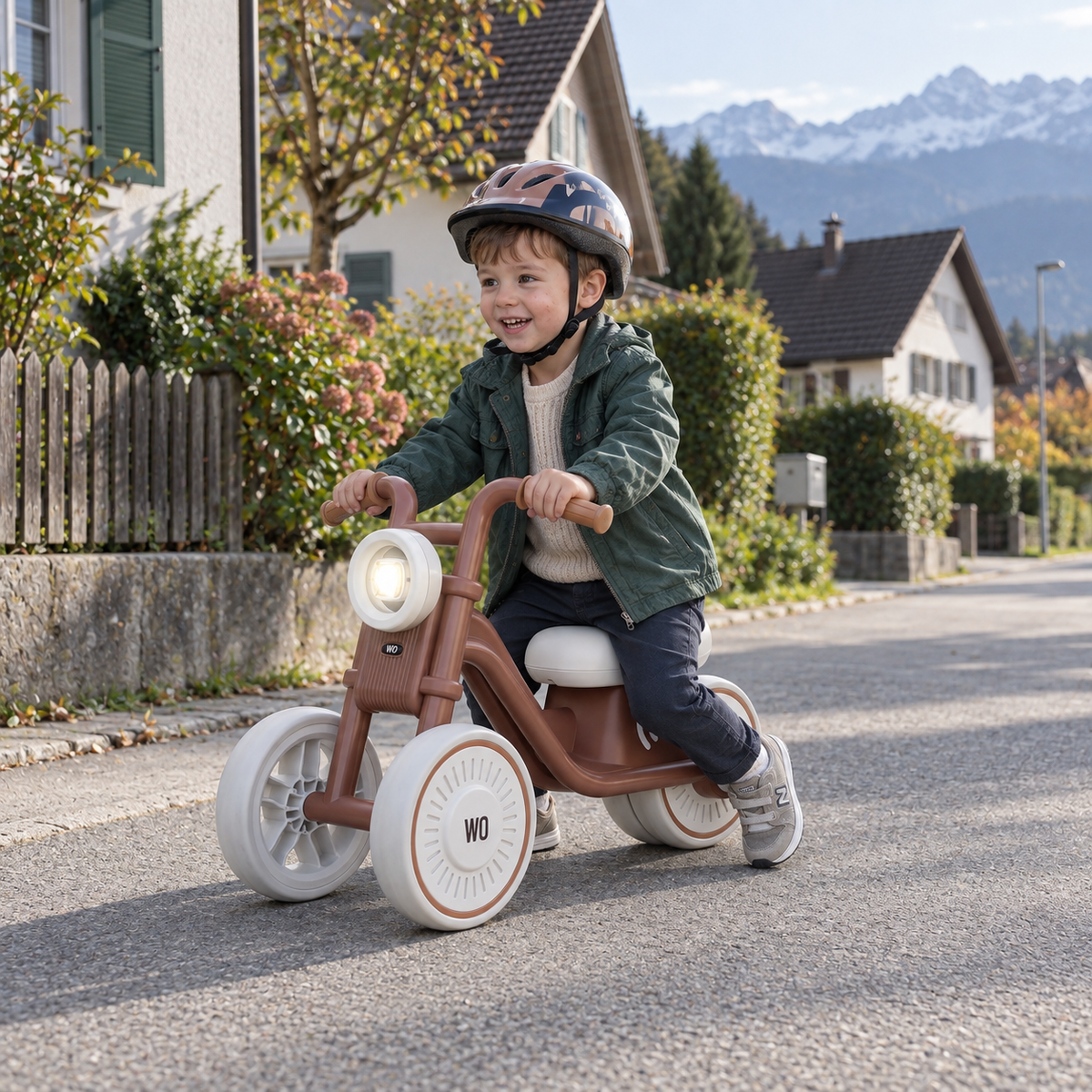 Stylisches Kinder Dreirad mit Reifen Lautlos Technologie und Licht