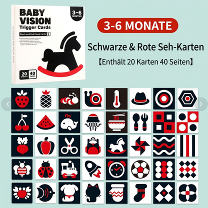 Montessori Lernkarten für Babys – Visuelle Stimulation, Farberkennung & Sortierset
