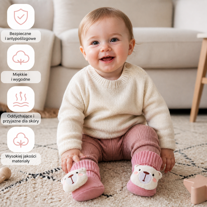 Baby-Plüschsocken mit Spielzeugmotiv