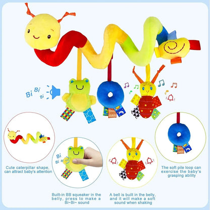 3in1 caterpillar rattle toy for home and on the go