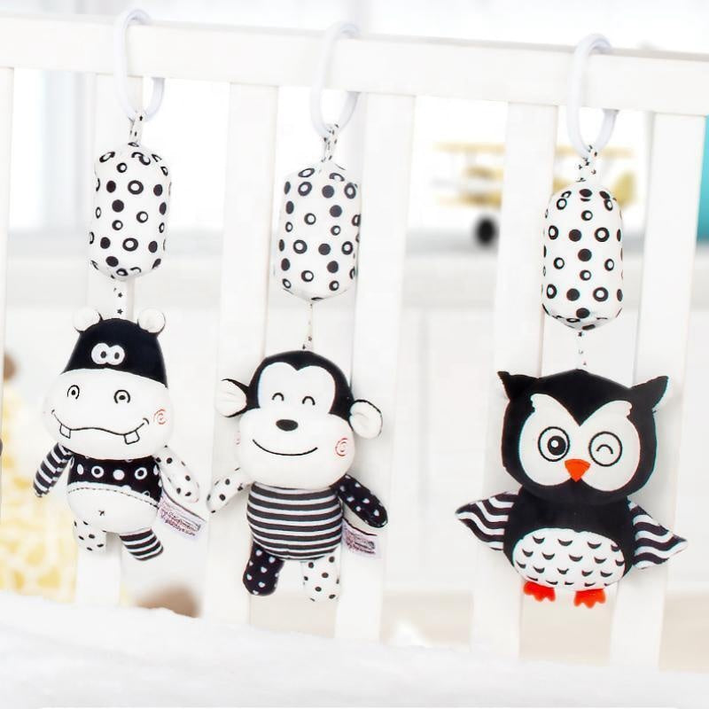 Baby-Rassel-Kuscheltiere für Kinderbett und Kinderwagen