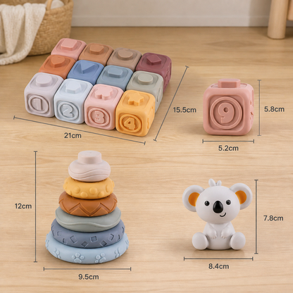 Sensorische Stapelbausteine für Babys