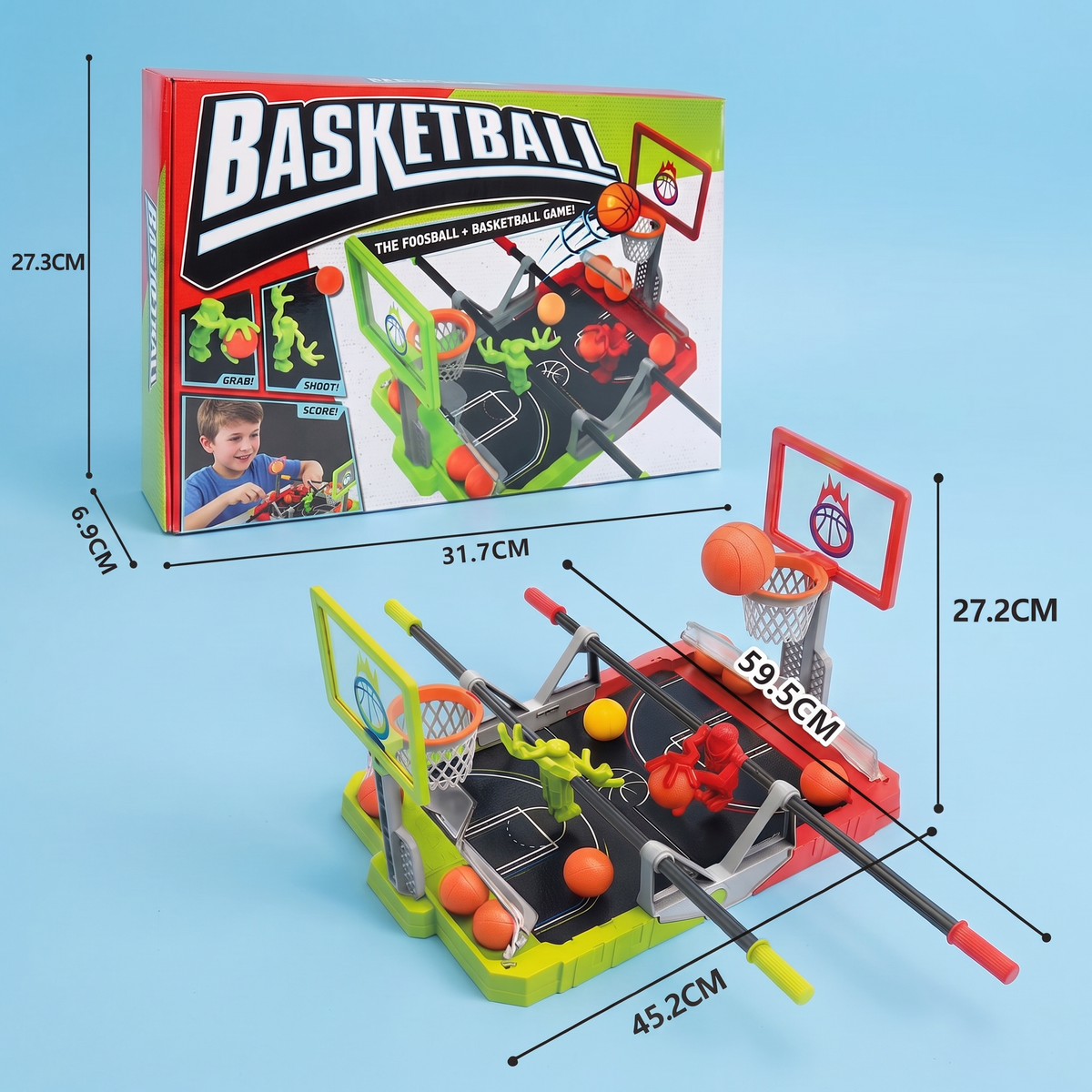 Mini-Basketball-Battle-Spiel – Tischbasketball-Herausforderung für 2 Spieler