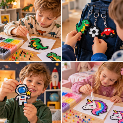 Premium-Bügelperlen-Set mit Bastelwerkzeugen – DIY-Kunst- & Bastelset