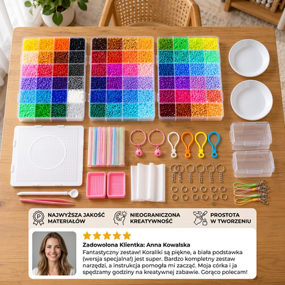 Premium-Bügelperlen-Set mit Bastelwerkzeugen – DIY-Kunst- & Bastelset