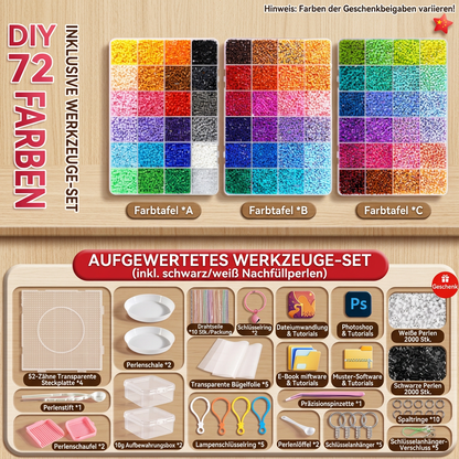 Premium-Bügelperlen-Set mit Bastelwerkzeugen – DIY-Kunst- & Bastelset