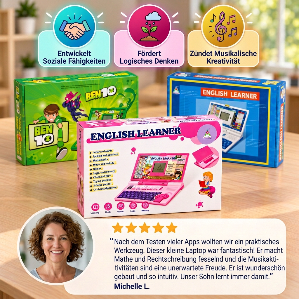 Interaktiver Lern-Laptop für Kinder
