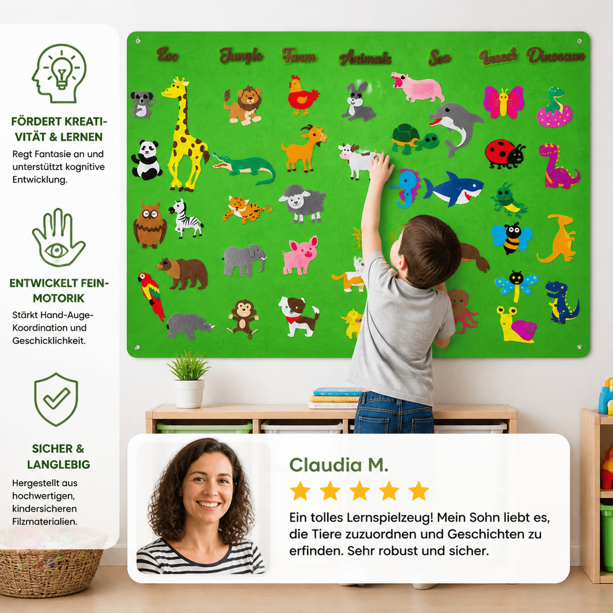 Kreatives Filz-Geschichtenboard