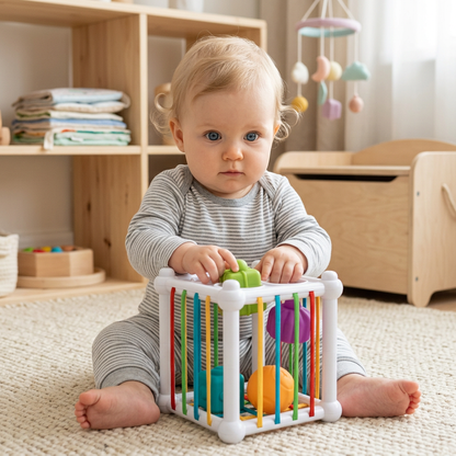 5-in-1 Montessori-Sensorik-Spielset für Babys aus weichem Gummi mit Stapel- & Sortierspielzeug – 26 Teile